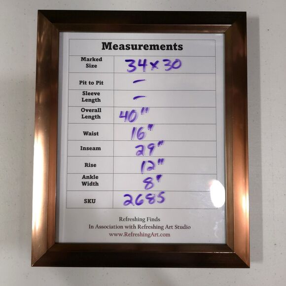 Levis 505 Orange Tab Jeans 34x30 VTG Mens USA Dark Wash Straight Dressy Western - Picture 2 of 16